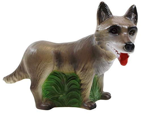 RAKSO Deko Figur böser Wolf Gartenfigur und Märchenfigur Wolf H 20,5 cm stehend aus Kunststoff von RAKSO