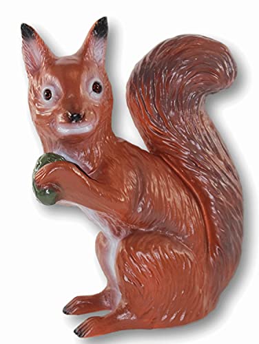 RAKSO Deko Garten Figur Dekofigur Gartenfigur Tierfigur Eichhörnchen sitzend aus Kunststoff Höhe 25 cm von RAKSO