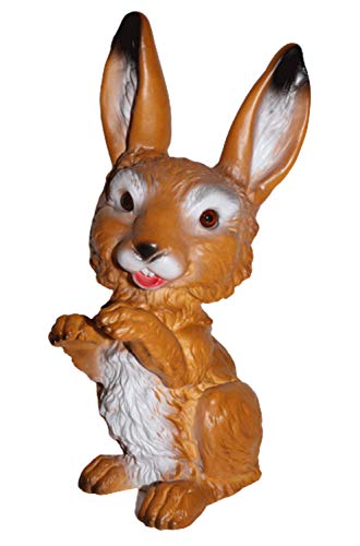 RAKSO Deko Garten Figur Dekofigur Gartenfigur Tierfigur Hase aufwartend aus Kunststoff Höhe 30 cm von RAKSO