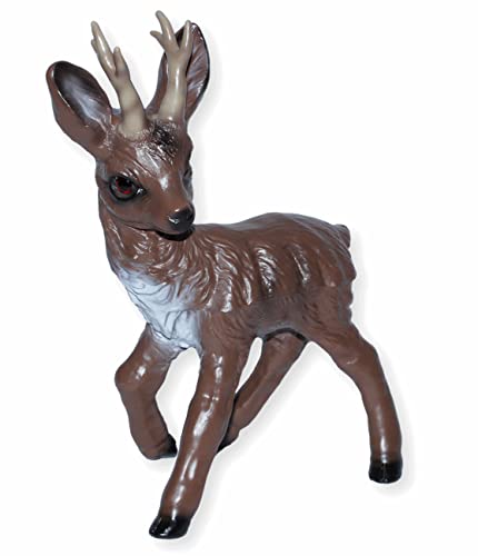 RAKSO Deko Garten Figur Dekofigur Gartenfigur Tierfigur Rehbock stehend aus Kunststoff Höhe 35 cm von RAKSO