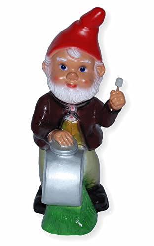 RAKSO Gartenzwerg Garten Zwerg Figur aus Kunststoff Musiker mit Trommel Höhe 33 cm von RAKSO