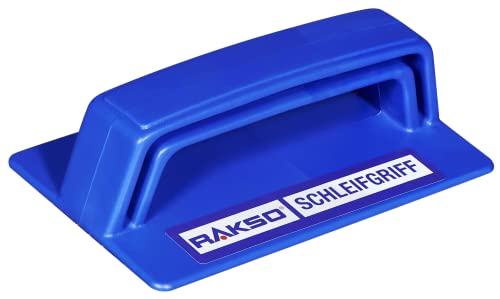 RAKSO Schleifgriff für Spänematten, robuster Handgriff aus Kunststoff und Klett für Stahlspänematten von RAKSO