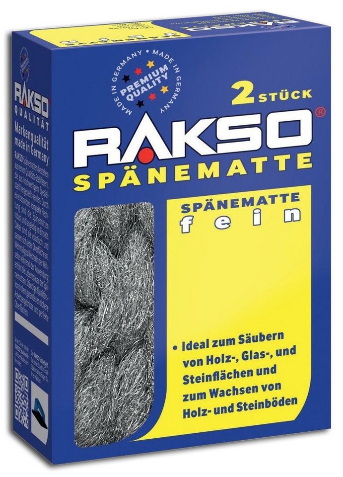 RAKSO Schleifschwamm RAKSO Spänematten grob 2er-Pack, 0 von RAKSO