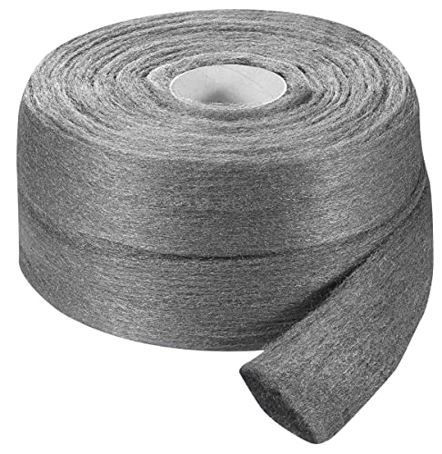 RAKSO Stahlwolle grob 3-10kg, 2 Breitreels à 5kg - ca. 50m Profigröße, verstärkt natürliche Maserung von Holz, säubert Glas, Aufrauen von altem Lack, Farbe von RAKSO