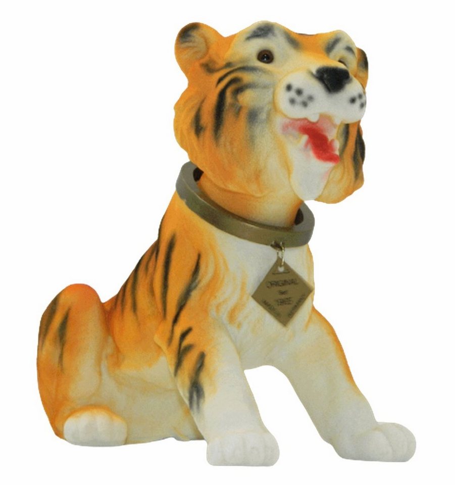 RAKSO Tierfigur Wackel Tier Figur Tiger groß Wackelfigur H 21 cm sitzend Dekofigur mit Wackelkopf von RAKSO