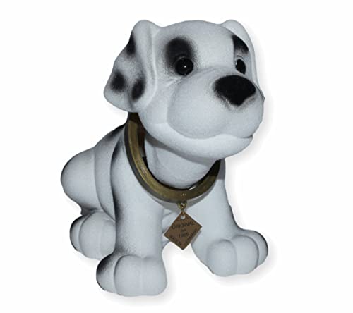 RAKSO Wackel Figur Hund Dalmatiner Wackelfigur H 18 cm groß Dekofigur mit Wackelkopf von RAKSO