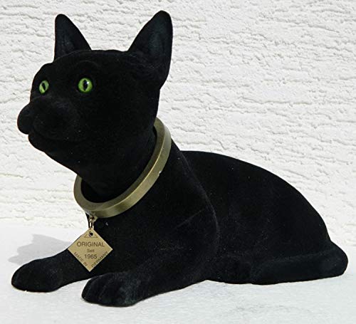 RAKSO Wackel Figur Katze Wackelfigur Höhe 17 cm groß schwarz Dekofigur mit Wackelkopf Gartendeko Garten Dekofigur Gartenskulptur von RAKSO