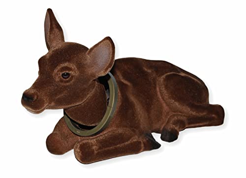 RAKSO Wackel Figur REH groß Wackelfigur H 17 cm liegend Dekofigur mit Wackelkopf von RAKSO