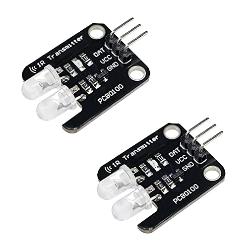 RAKSTORE 2 Stück 2 Kanal Elektronische Bausteine Zwei-Wege-Infrarot-Sender Modul IR-Sender für Arduino Board 2CH von RAKSTORE