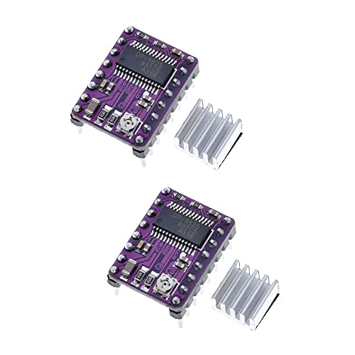 RAKSTORE DRV8825 StepStick Schrittmotor-Treibermodul mit Kühlkörper für 3D-Drucker-Teile, 2 Stück von Rakstore