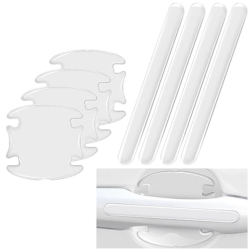 RAKTDA Transparente Anti Kratz Aufkleber Auto Türgriffe für Audi a6 c4 c5 c6 c7 c8 Avant Quattro allrad s-Line 1995-2023 2024, 8Pcs Lackschutzfolie Aufkleber Set, Auto Türgriff Schutzfolie von RAKTDA