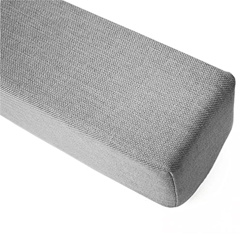 RAKTOV Kopfteil-Kissen, individuelle Größe, Bett-Matratzenverlängerung, Sofa-Nackenrolle, Armlehnenkissen mit abnehmbarem Bezug, Matratzenlückenverbinder, Nackenrolle für Bett, 150 x 10 x 15 cm, grau von RAKTOV