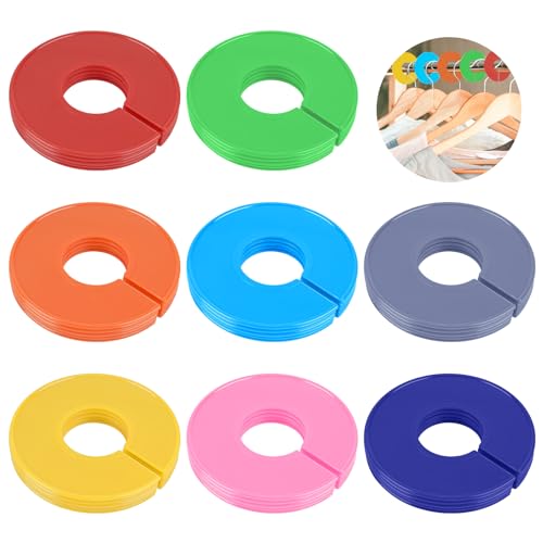 40 Pcs Größenfinder Kleiderbügel, Plastik Baby Größentrenner, 9cm Durchmesser Kleiderbügel Größentrenner, Schreibbar Baby Kleidung Trenner, Größenkennzeichnung zum Kleidung &Garderoben Klassifizierung von RAKUTE