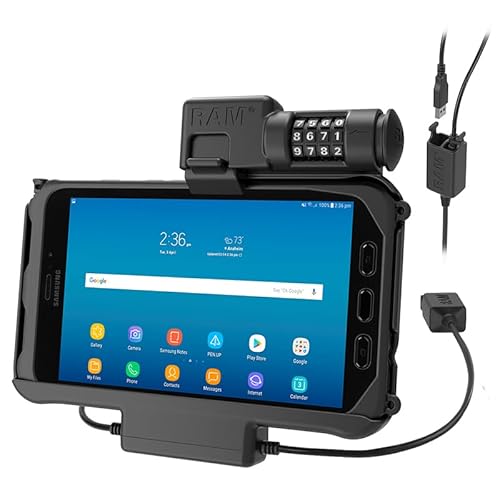 RAM MOUNTS UNPKD RAM Power & Data W/ 2 USB-A Female SOCKETS Combo, W126108825 (USB-A Female SOCKETS Combo Locking Cradle for TAB Active 2 & TAB ACTIVE3 Supports Handstand) von RAM MOUNTS