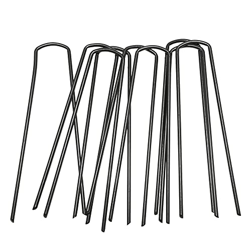 Ram® 100 x verzinkte Bodenheringe, Befestigungshaken für den Garten, Rasenklammern, U-förmige Nagelstifte für Unkrautbekämpfung, Membran, Unkrautgewebe, Gartennetz, Kunstrasen, 15,2 cm von RAM ONLINE