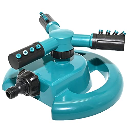 Ram® Gartensprinkler Automatischer Rasensprenger 360 Grad Drehbar Gras Rasen Pflanzen Gemüse Sprinkler von RAM ONLINE