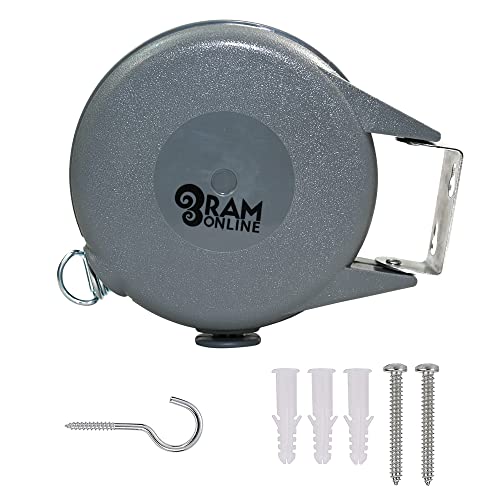 Ram® Strapazierfähige einziehbare Wäscheleine für den Außenbereich, 15 m von RAM ONLINE