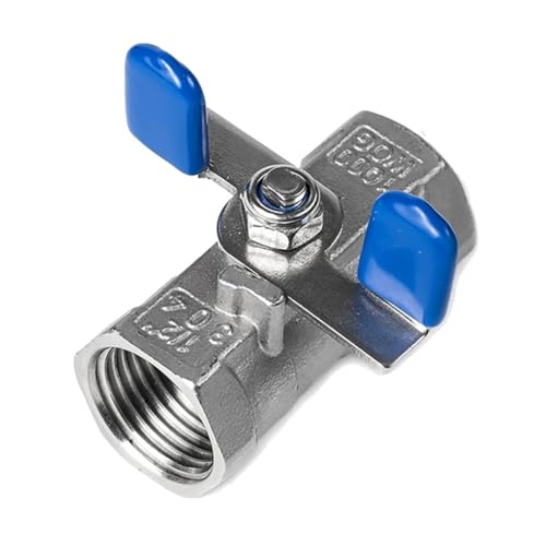 1 STÜCK Schmetterlingsgriff 1/4'' - 1'' Innengewinde 304 Edelstahl-Kugelhähne Gewinde Einteiliger Kugelhahn DN8 10 15 20 25(3/4") von RAMBEX