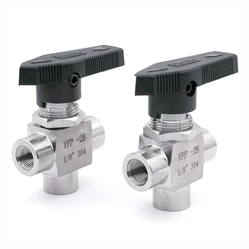 1 Stück 1/8" 1/4" 3/8" 1/2" G Innengewinde T-Stück L-Anschluss Kugelhahn, Ventil Aus Edelstahl 304 For Wasser, Gas, Öl(1/4 (5mm hole)) von RAMBEX