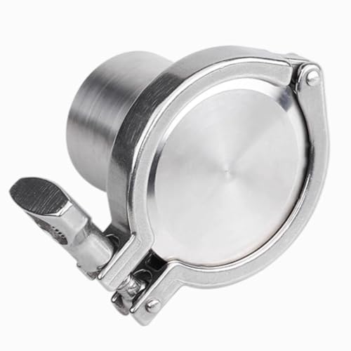 1 Stück 19/25/32/38 Mm SS304 Erweiterte Sanitär-Tri-Clamp-Ferrule K50.5 + Endkappe + Tri-Clamp + Silikondichtung(38 * 3 * 60mm) von RAMBEX