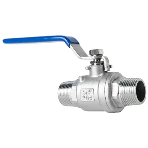 1 Stück Edelstahl-Kugelhahn, 1/2 Zoll, 3/4 Zoll, 1 Zoll, 1-1/4 Zoll, 1-1/2 Zoll, 2 Zoll Außengewinde, Wasserventil-Schalter-Anschluss(304 DN15) von RAMBEX