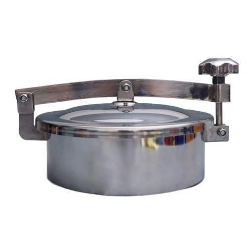1 x DN150/200/250/300/350/400 runder Schachtdeckel, 316L Edelstahl, schnell zu öffnende Handloch-Schweißschachtabdeckung (450 mm) von RAMBEX