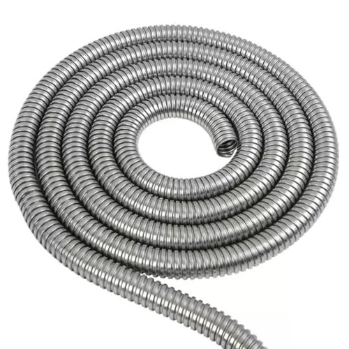 2 Meter 4/6/8/10/12/15/20 Mm 304 Edelstahl Wellrohr Drahtleitung Kabelkanal Schutz Einfädelschlauch, 1 Stück(8x10mm) von RAMBEX