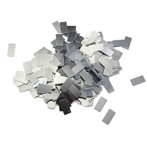 RAMBEX 100 Stück Ultradünnes Verzinktes Eisenblech, 0,3 Mm 0,5 1,0 Mm Dickes, Rostfreies Eisenblech, Rechteckiges Kleines Eisenblech Zur Verwendung Mit Magneten(20x10x0.5mm) von RAMBEX