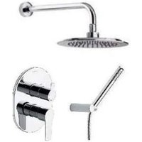 Unterputz-Brausemischbatterie mit Kopf- und Handbrause Titanium Unterputz-Brausemischbatterie mit Kopf- und Handbrause Titanium von RAMON SOLER