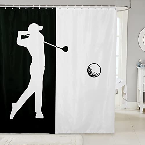 Duschvorhang 120x200 Golf, Duschvorhänge Antischimmel 3D Thema Sport, Shower Curtains Wasserdicht Waschbar, Duschrollo für Badewanne Dusche Badezimmer, mit 8 Ringe Duschvorhang 120x200 Golf, Duschvorhänge Antischimmel 3D Thema Sport, Shower Curtains Wasserdicht Waschbar, Duschrollo für Badewanne Dusche Badezimmer, mit 8 Ringe von RAMOTE