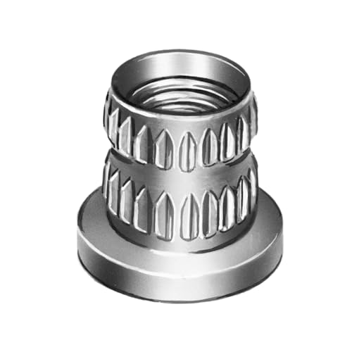 RAMPA Einschlagmutter Typ TS, Stahl verzinkt, M5 Innengewinde (d). 6,6mm Durchmesser (D) X 6,6mm Länge (L), Kopfdurchmesser 10mm (D1), 50 Stück von RAMPA