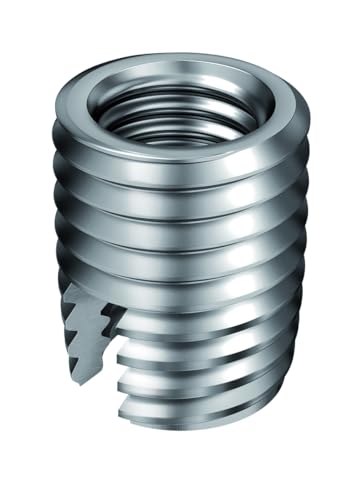 RAMPA MUFFEN/Gewindemuffe/Gewindeeinsatz/Einschraubmutter TYP ES, Stahl Rostfreier Typ 1.4305, M3 Innengewinde (d). 5mm Durchmesser (D) X 6mm Länge (L), 10 Stück von RAMPA