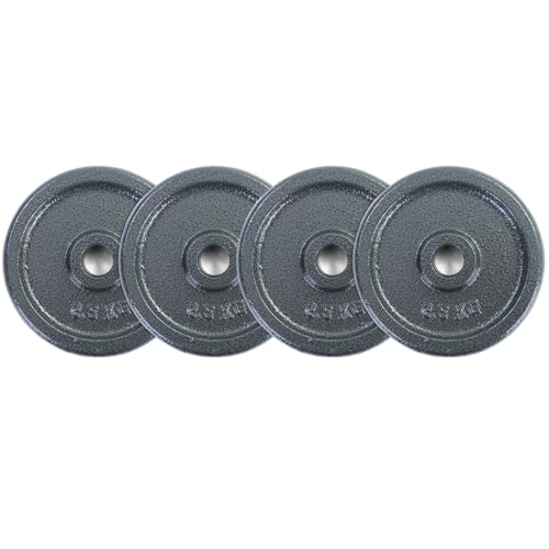 RAMROXX 10 kg Hantelscheiben Set 4x2,5 kg Gusseisen Hantel Gewicht versiegelt 25mm von RAMROXX