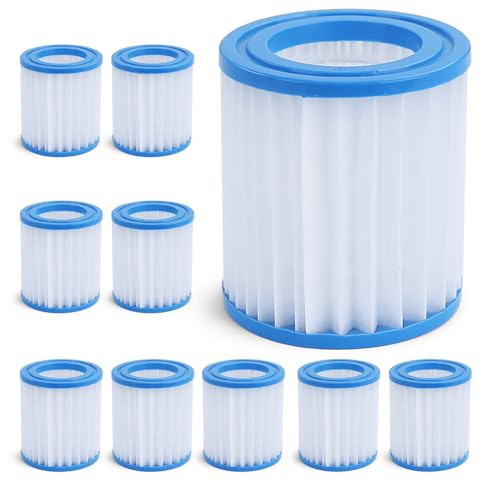 RAMROXX 10x Pool Filterkartusche Ersatzfilter Filterpatrone 9cm für Bestway Intex von RAMROXX