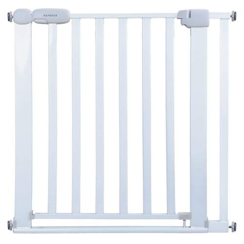 RAMROXX Absperrgitter Treppenschutzgitter weiß für 82-92cm Durchgang 77cm Hoch RAMROXX Absperrgitter Treppenschutzgitter weiß für 82-92cm Durchgang 77cm Hoch von RAMROXX