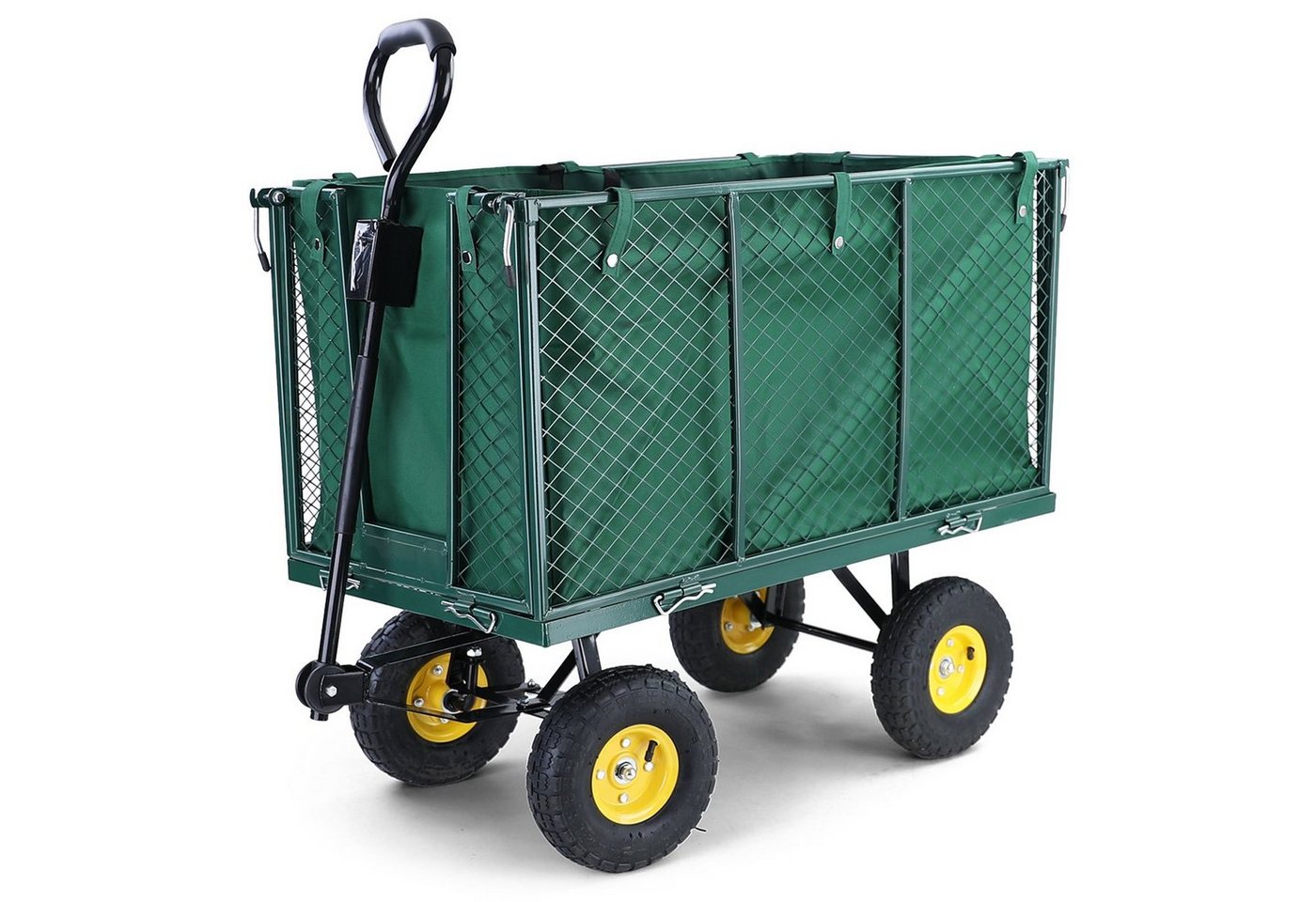 RAMROXX Bollerwagen Gartenwagen Gerätewagen Handwagen mit Luftbereifung XXL 300 KG von RAMROXX