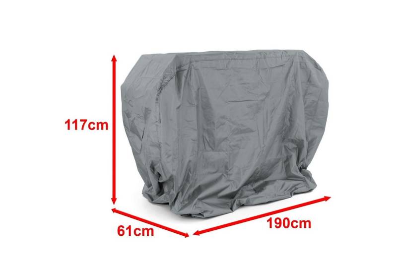 RAMROXX Grillabdeckhaube Premium Schutzhülle Cover BBQ Grill Schutz Grau XL 190x117x61cm von RAMROXX