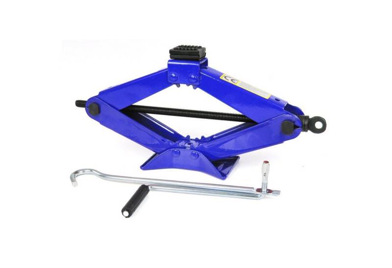 RAMROXX Hubwagen KFZ Wagenheber Scherenwagenheber Pannenhilfe bis 2T blau 115MM-400MM von RAMROXX