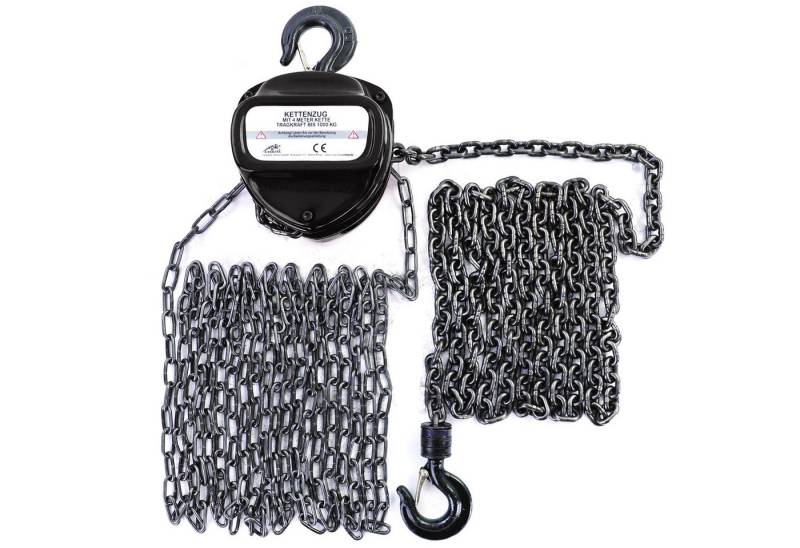RAMROXX Kettenflaschenzug Profi 1000kg Kettenzug Flaschenzug Schwarz bis zu 4 Meter von RAMROXX