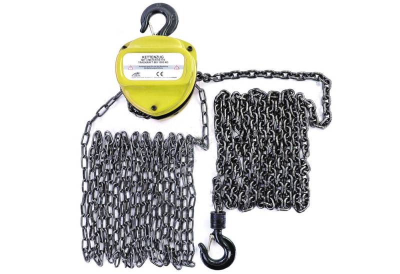 RAMROXX Kettenzug Profi Werkstatt Flaschenzug 4M bis 1T 1000kg Gelb von RAMROXX