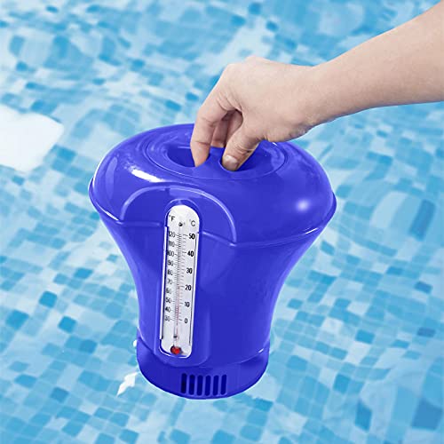 RAMROXX Pool Dosierschwimmer mit Thermometer 200g Chlordosierer Pool Swimmingpool von RAMROXX