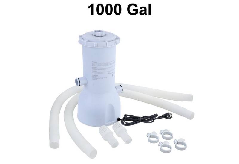 RAMROXX Pool-Filterpumpe Wasserfilter Swimmingpool RX1000 3785 l/h für Bestway Intex, Pumpenleistung 3785 l/h von RAMROXX