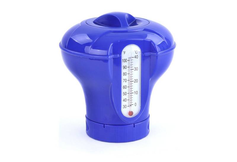 RAMROXX Pool Pool Dosierschwimmer mit Thermometer 200g Chlordosierer Pool von RAMROXX