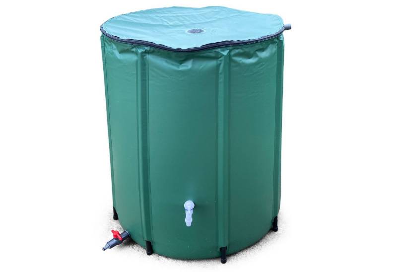 RAMROXX Regentonne Regentonne Wassertank faltbar mit Ablasshahn 98x70cm 380L von RAMROXX