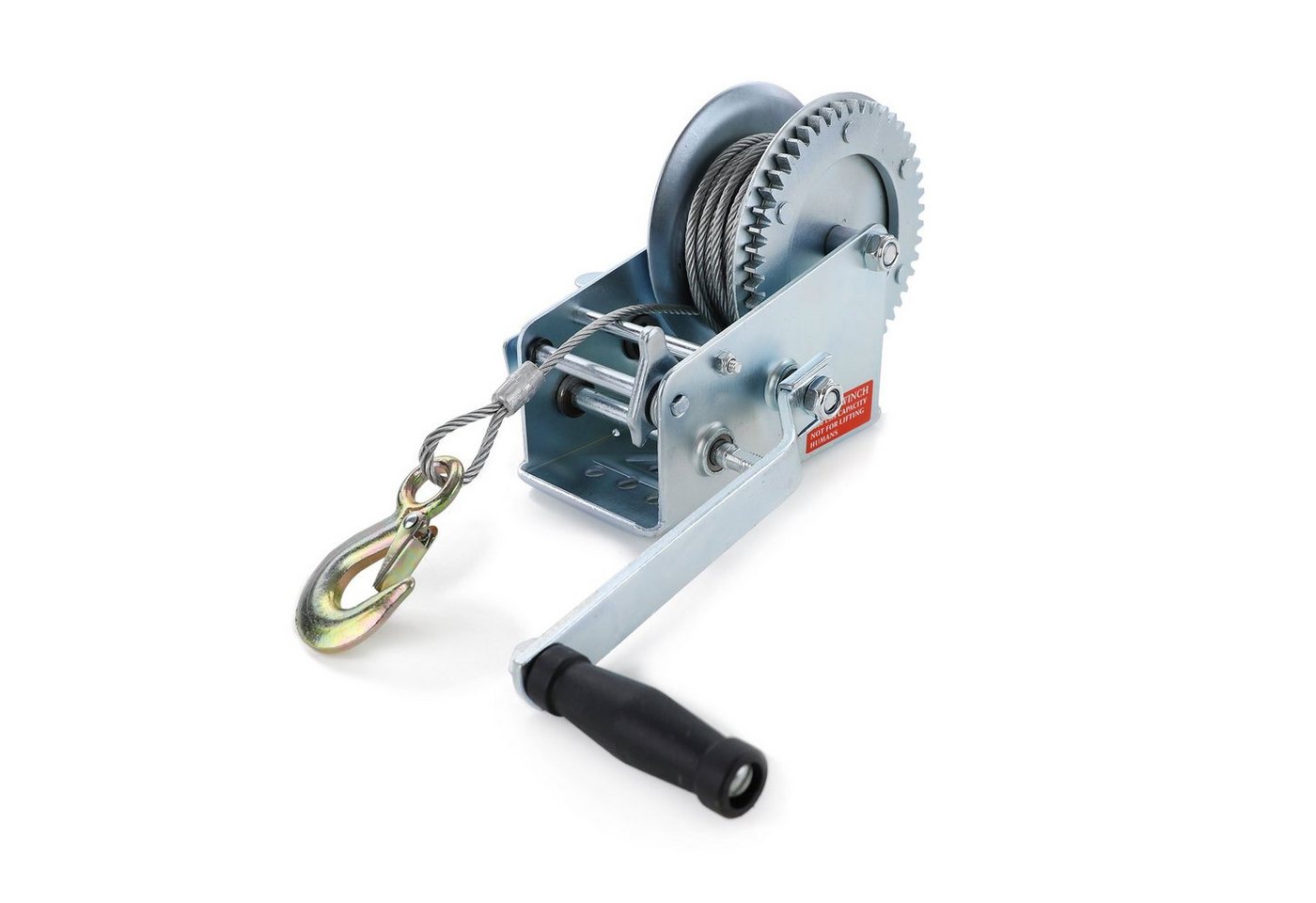 RAMROXX Seilwinde Profi Seilwinde Handwinde mit Drahtseil 1500 kg 10 Meter Silber RAMROXX Seilwinde Profi Seilwinde Handwinde mit Drahtseil 1500 kg 10 Meter Silber von RAMROXX
