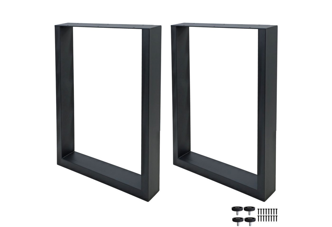 RAMROXX Tischbein 2er Set Tischkufen Metall Rechteck 60x72 cm – Tischgestell Schwarz RAMROXX Tischbein 2er Set Tischkufen Metall Rechteck 60x72 cm – Tischgestell Schwarz von RAMROXX