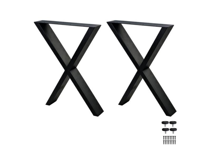 RAMROXX Tischbein X-Gestell 2er Set Metall Schwarz – Tischkufen 60x72 cm Industrial RAMROXX Tischbein X-Gestell 2er Set Metall Schwarz – Tischkufen 60x72 cm Industrial von RAMROXX
