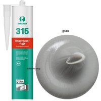 Ramsauer ® - Ramsauer 315 Anschlussfuge Silikon Dichtstoff 310ml Kartusche grau von RAMSAUER®