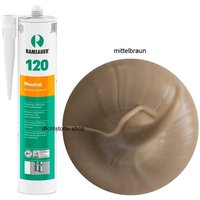 Ramsauer 120 Neutral 1K Silikon Dichtstoff 310ml Kartusche mittelbraun von RAMSAUER®