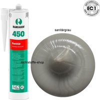 Ramsauer 450 Sanitär 1K Silikon Dichtstoff 310ml Kartusche sanitärgrau von RAMSAUER®